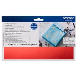 Brother Foil Transfer Sheets Red 100mm x 200mm Pack of 4 Scan N Cut_2